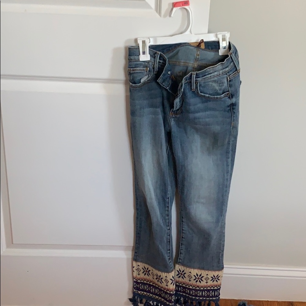 Drift wood detailed jeans